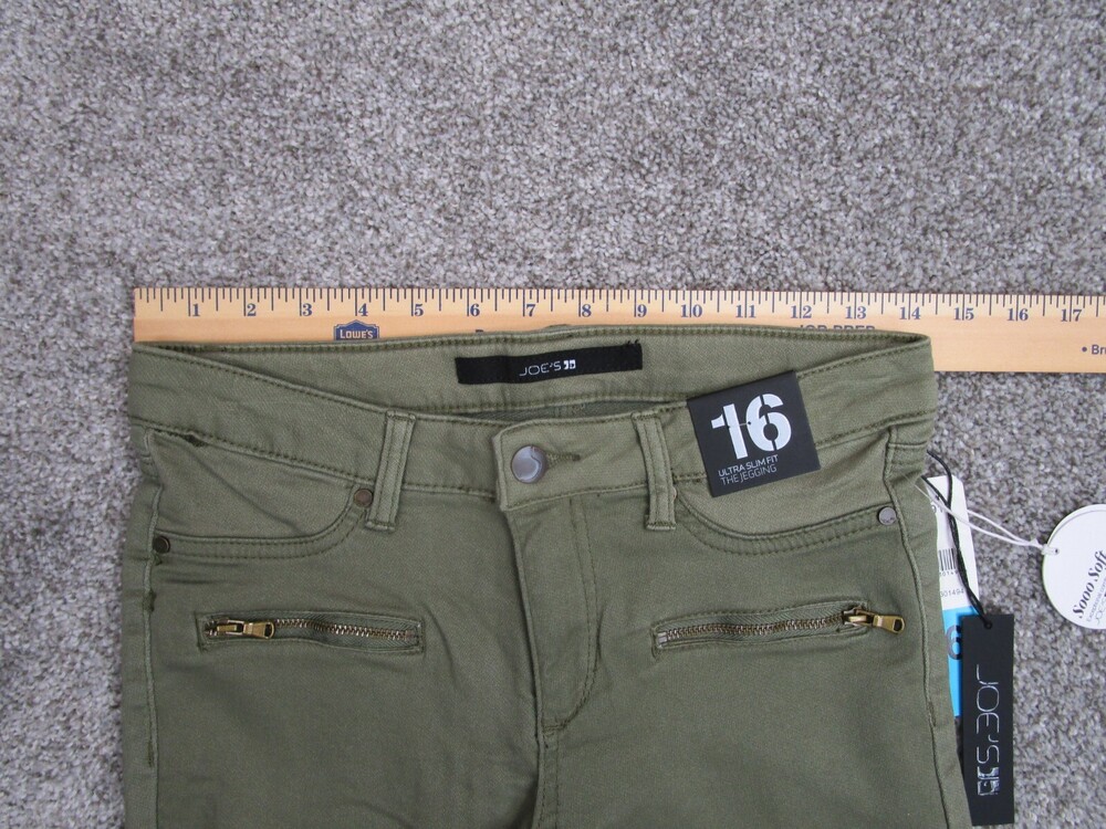 Joes Jeans Jeggings Juniors Sz 16 Green Ultimate Slim Fit Stretch Women NWT - Picture 7 of 12